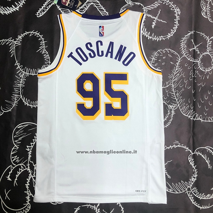 Maglia Los Angeles Lakers Juan Toscano-Anderson #95 Association 2021-22 Bianco